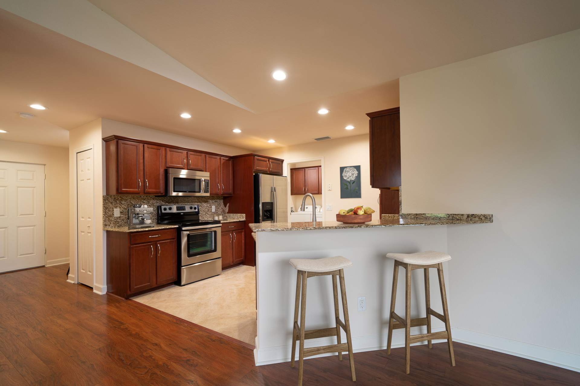 Carlton - Kitchen with Convenient Bartop Eating Area