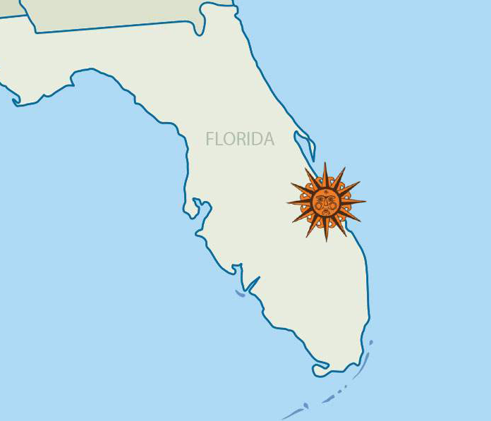 Florida map showing Spanish Lakes location